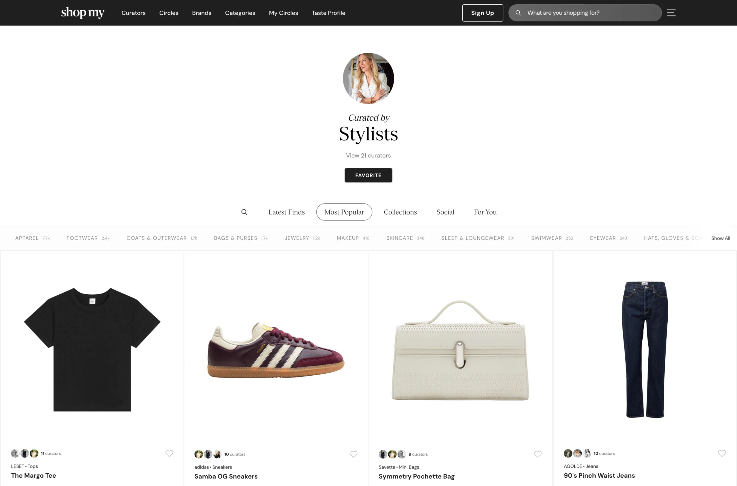 ShopMy Circle curated by stylists