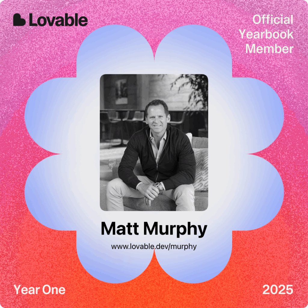 Lovable yearbook photo of Menlo partner Matt Murphy