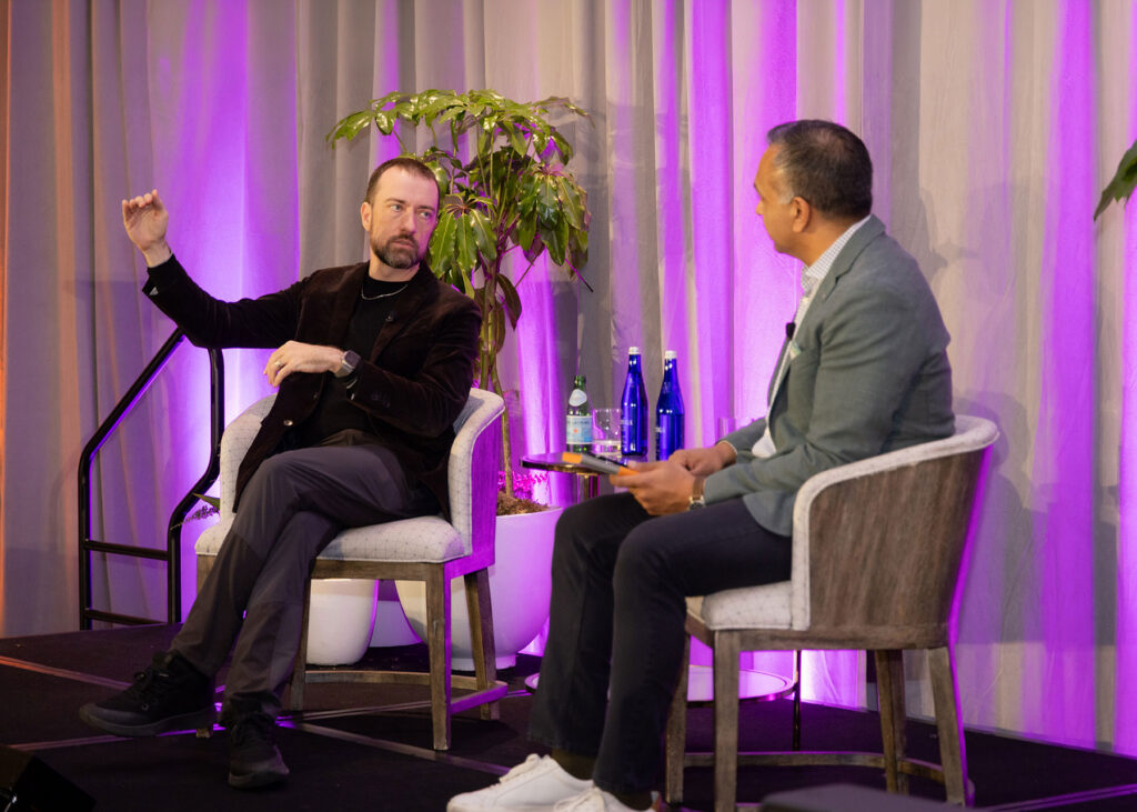 Anthropic Deputy CISO Jason Clinton and Menlo Ventures partner Rama Sekhar at Menlo's 2026 AI Cyber Summit