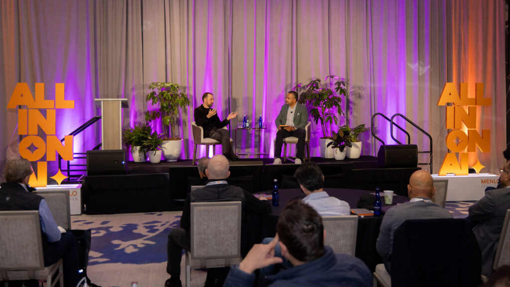 Anthropic Deputy CISO Jason Clinton and Menlo Ventures partner Rama Sekhar at Menlo's 2026 AI Cyber Summit