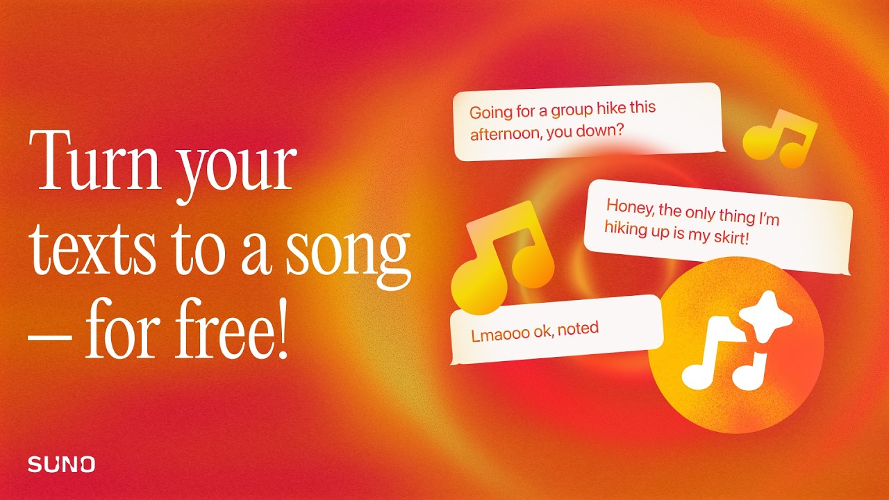 Turning text messages into songs with Suno