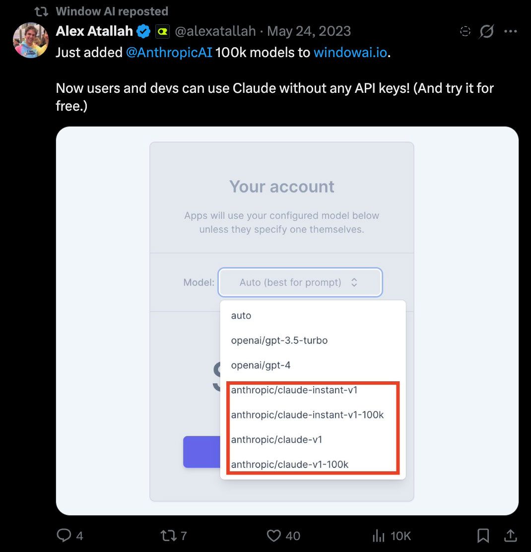 Alex Atallah tweet from May 23, 2023
