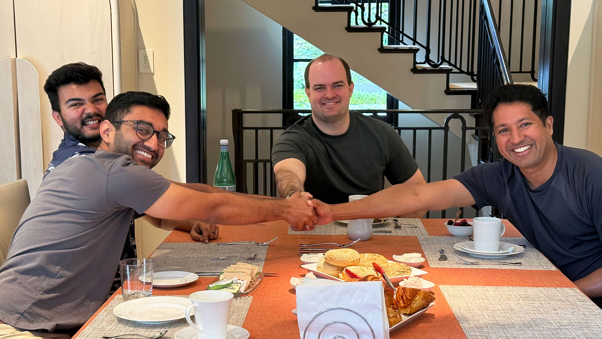 Wispr Co-Founders Tanay Kothari and Sahaj Garg; Menlo Partners Matt Kraning and Venky Ganesan
